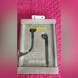 Heyday dark green Earbuds with Mic and Remote
